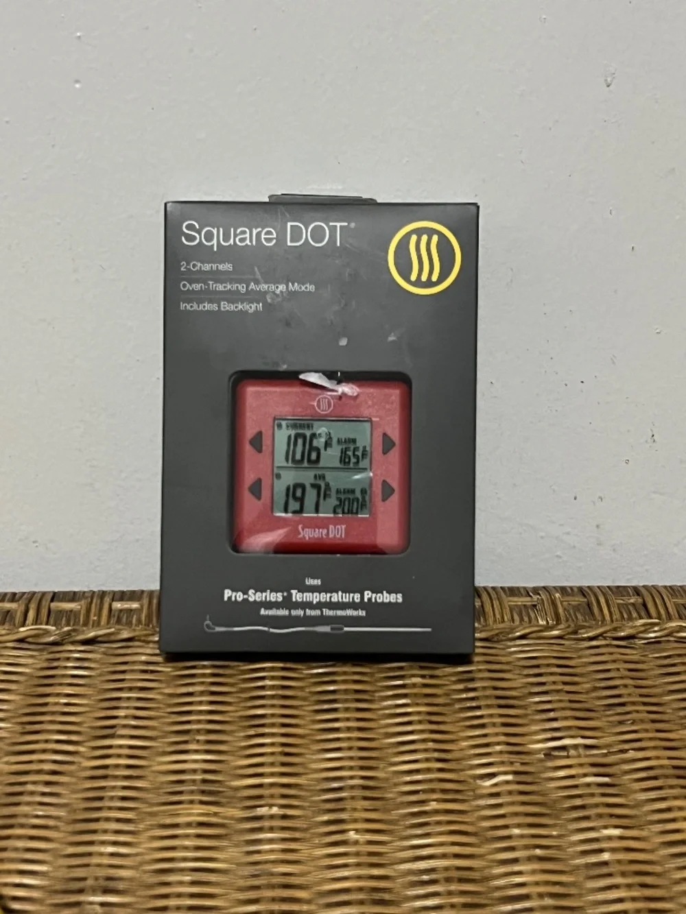 ThermoWorks Square DOT.   2-channel professional digital alarm thermometer.